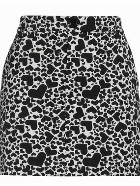 Zadig & Voltaire Heart Print Mini Skirt Black